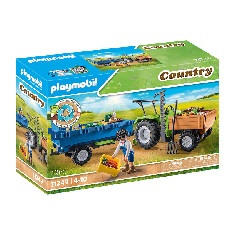 Playmobil rural Trator com de colheita reboque