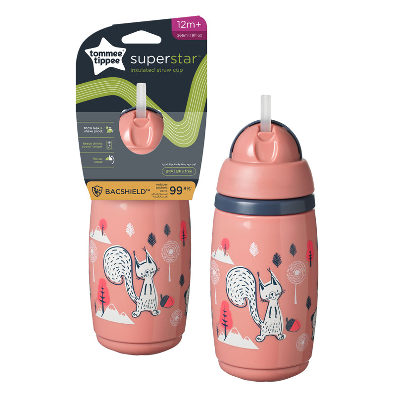 Tommee Tippee - Pajita Térmica 266ml 12m+ (colores surtidos)