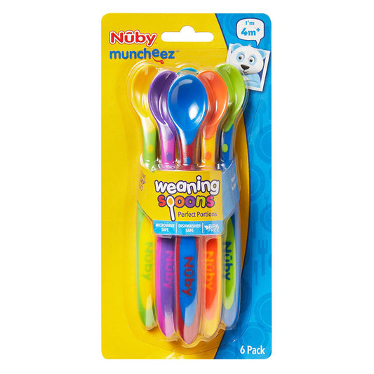 Nuby - 6x Cucharas de Destete