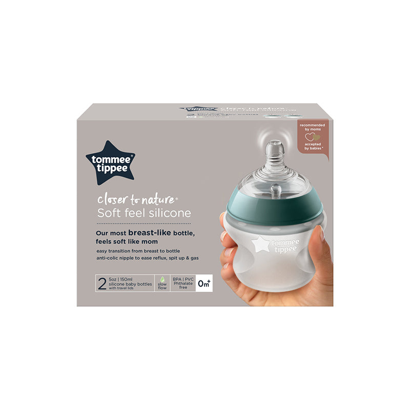 Tommee Tippee - Biberones de silicona 150 ml - Paquete de 2