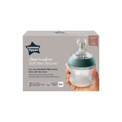 Tommee Tippee - Biberones de silicona 150 ml - Paquete de 2