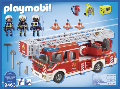 Playmobil - Carro de bombeiros com escada, luzes e sons