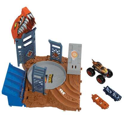 Hot Wheels Monster Trucks Shark Spin Out de jogos Conjunto