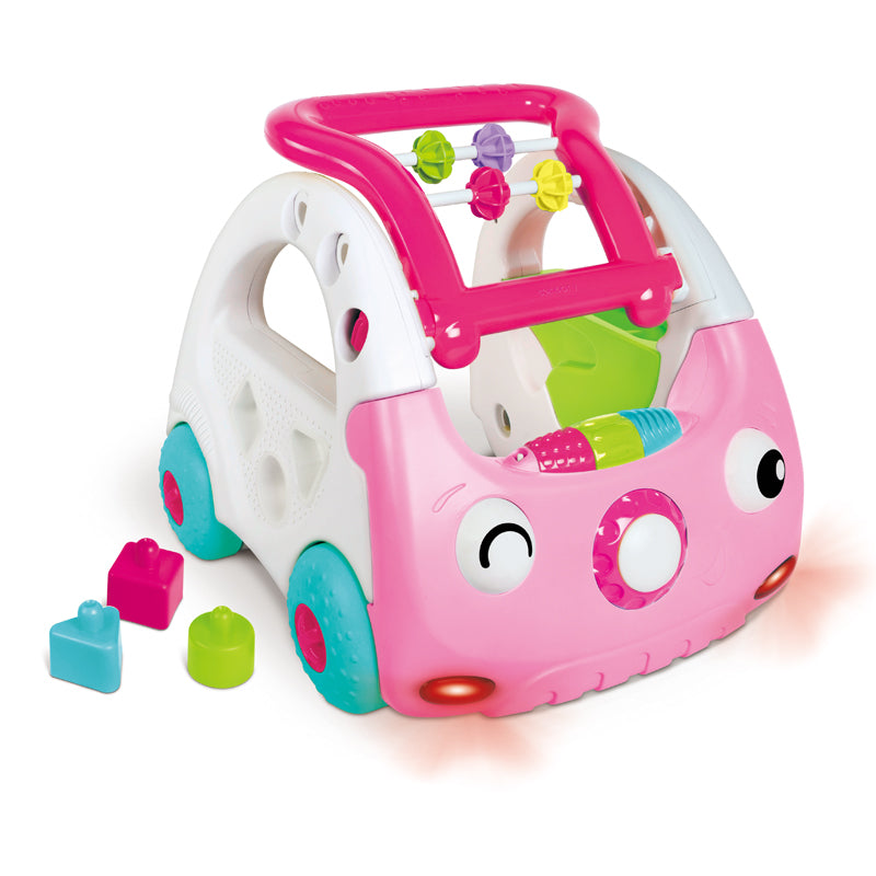 Infantino 3 em 1 Sensorial Discovery Car Rosa