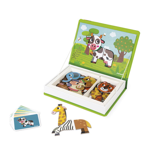 Janod Libro magnético Learn Animals con 30 imanes