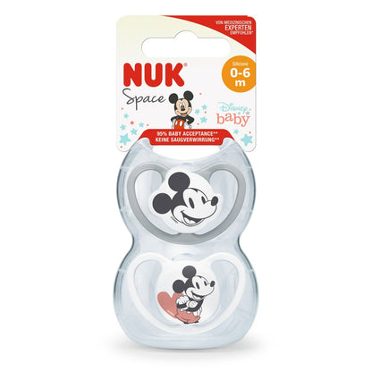 Chupetes NUK Disney 0-6 m rosa 2 unidades