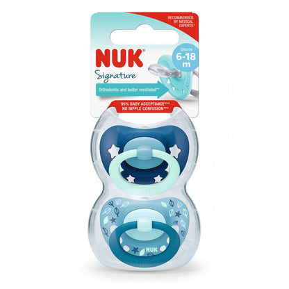 Nuk Signature Chupeta Azul 2Pk