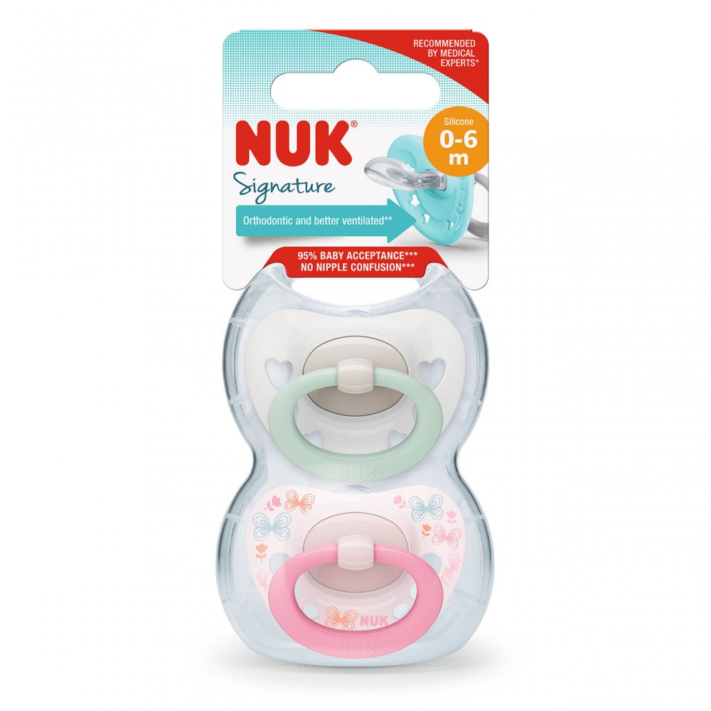 Nuk - Signature Chupeta Rosa 2Pk – Anne Claire Baby Store