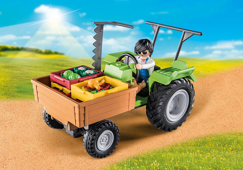 Playmobil rural Trator com de colheita reboque