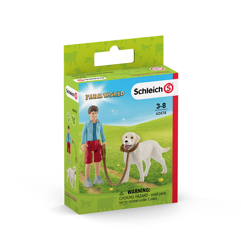 Schleich - Caminhando com Labrador Retriever