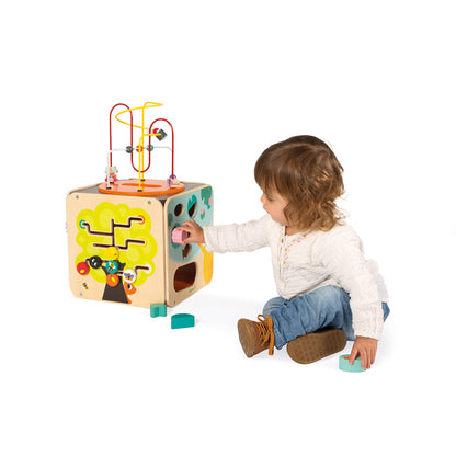 Janod Multi-Activity Cube - Brinquedo de madeira