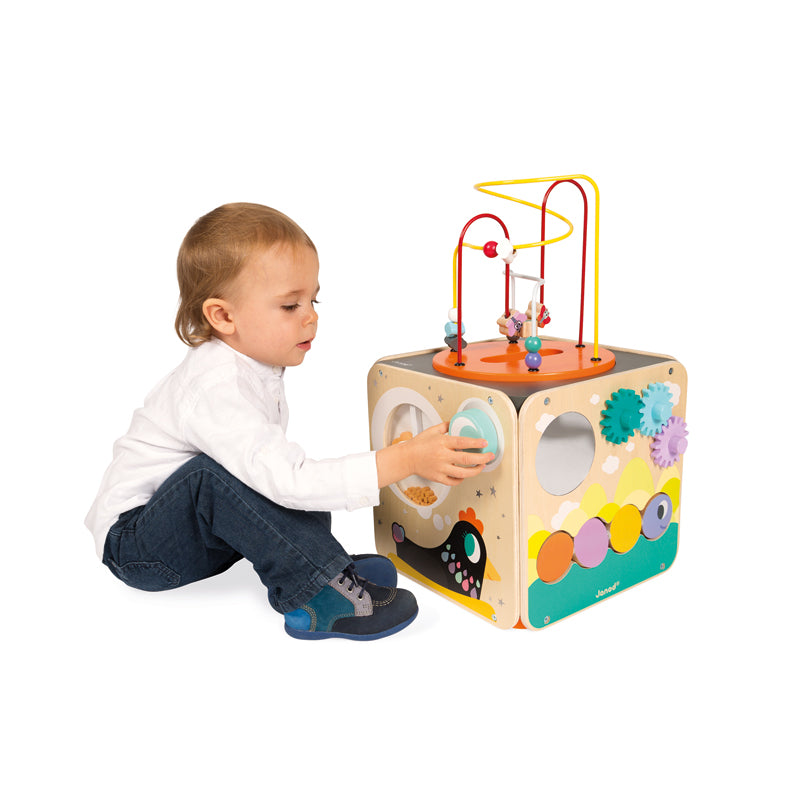 Janod Multi-Activity Cube - Brinquedo de madeira