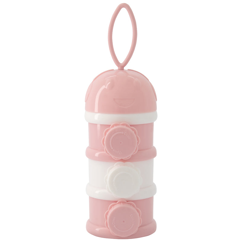 Kikka Boo Dispensador portátil de leche de fórmula de triple pila, rosa