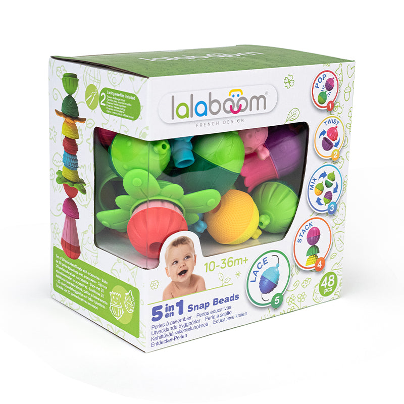 Lalaboom Educational Beads And Accessories 48Pk