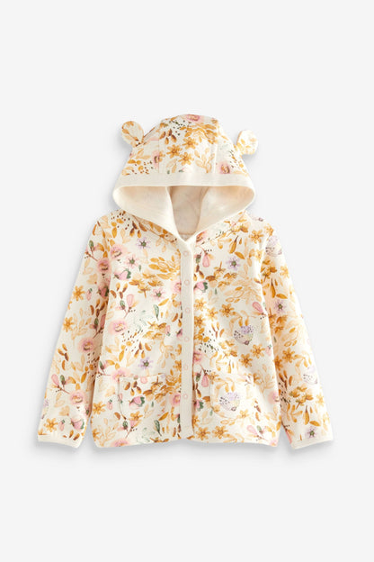 |BabyGirl| Jaqueta Jersey Leve- Amarelo Floral - (0meses-2anos)