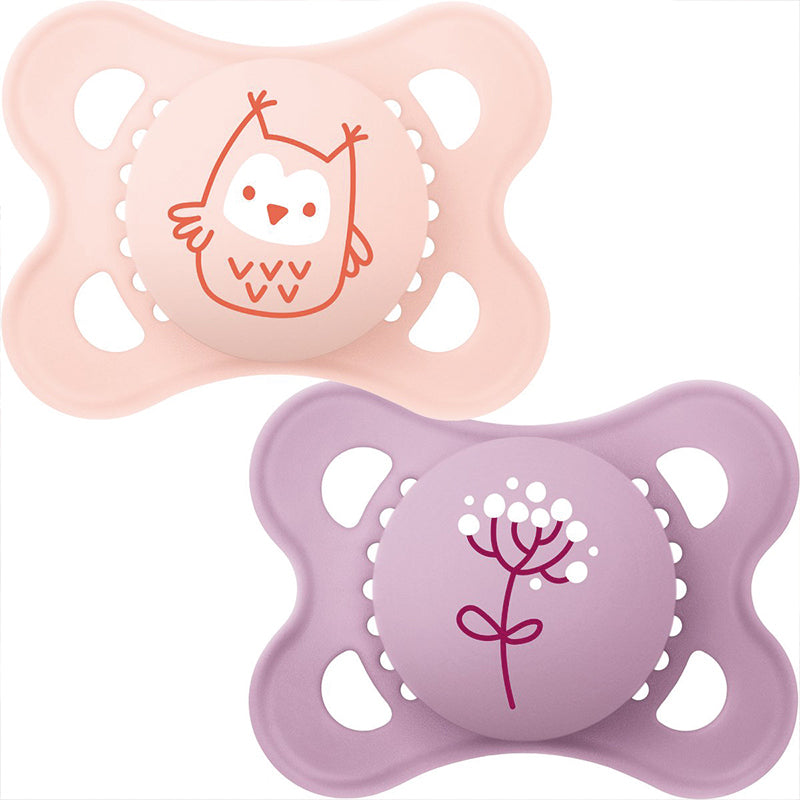 MAM Chupeta Nature Original Matt Pink 0m + 2Pk