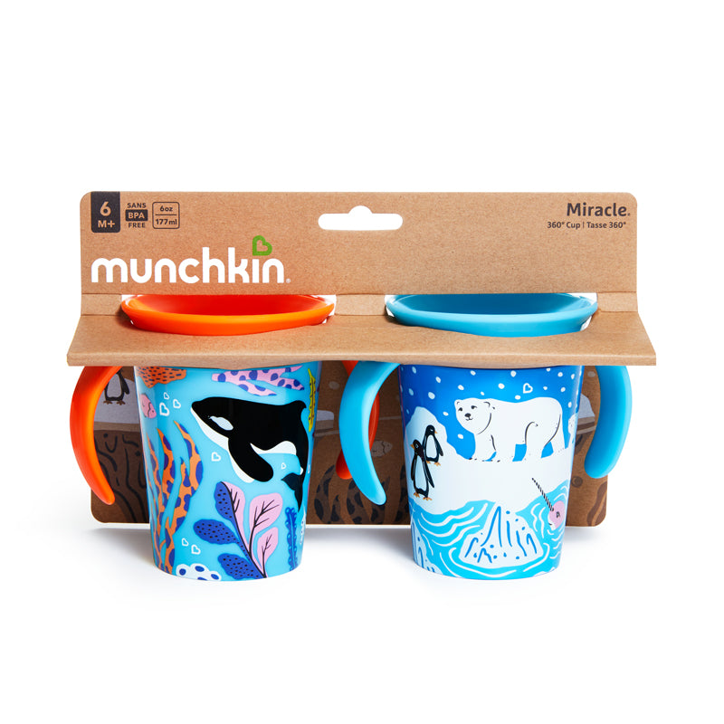 Munchkin - Copo Miracle 360 - Orca Polar 177ml - 2Pk