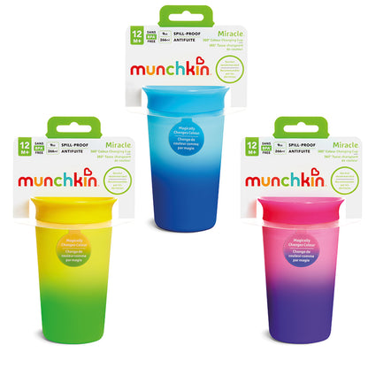 Vaso antifugas que cambia de color Munchkin Miracle 360º - 266 ml