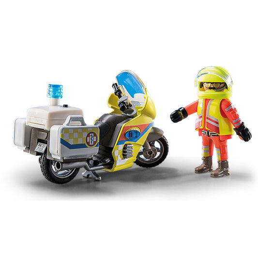 Playmobil de Emergencia con Luces Intermitentes de Moto