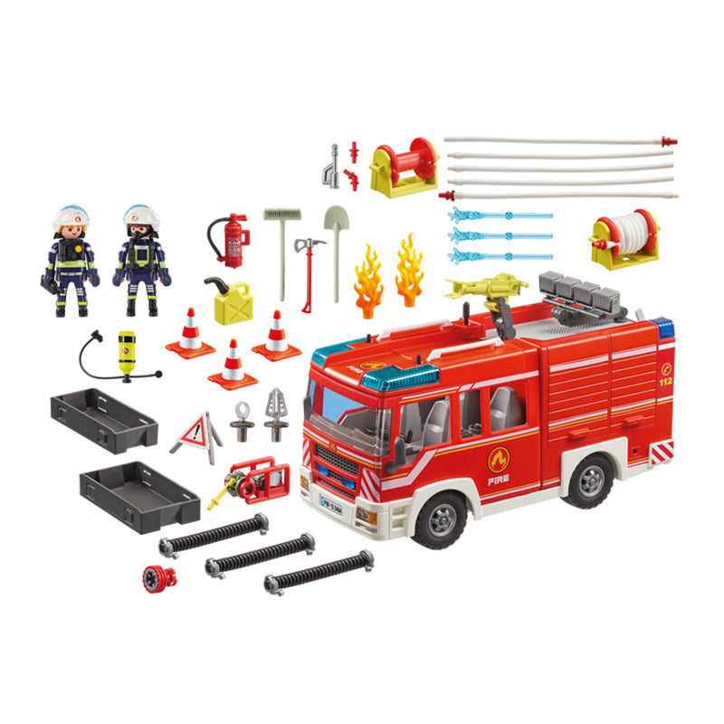 Playmobil 9464 Carro de Bombeiros com Canh o de gua Ativo