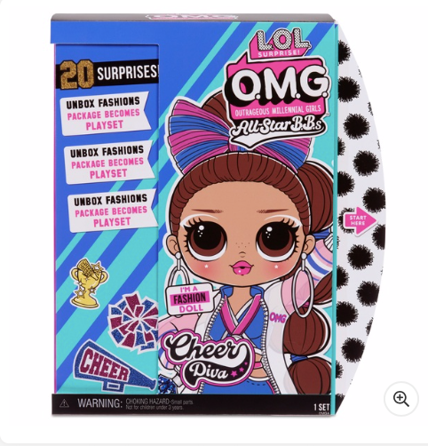 L.O.L. Surprise! O.M.G Sports Cheer Diva Cheerleading Doll with 20 Surprises