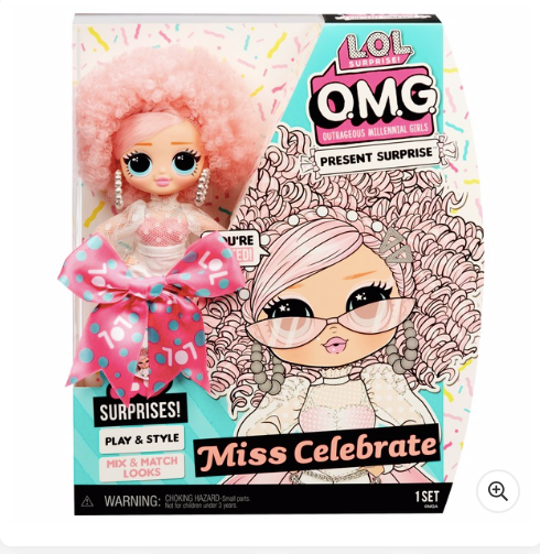 Jajaja ¡Sorpresa! OMG Present Surprise Series 2 Miss Celebrate Muñeca de moda