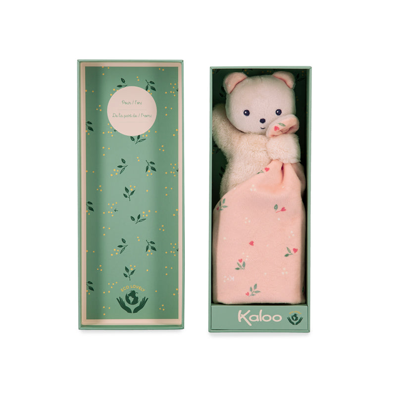 Kaloo -  Naninha urso rosa de amor 17cm