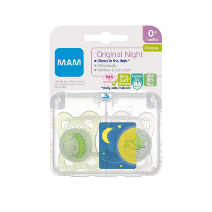 MAM Chupete Nocturno Original Azul 0m+ 2Pk