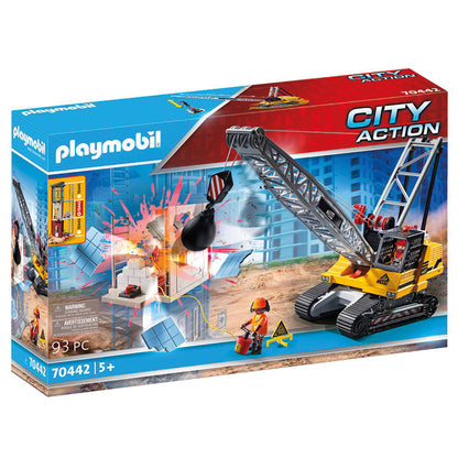 Playmobil 70442 Guindaste de demolição de construção City Action com guincho