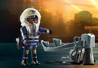 Playmobil Polícia Jet Pack com barco