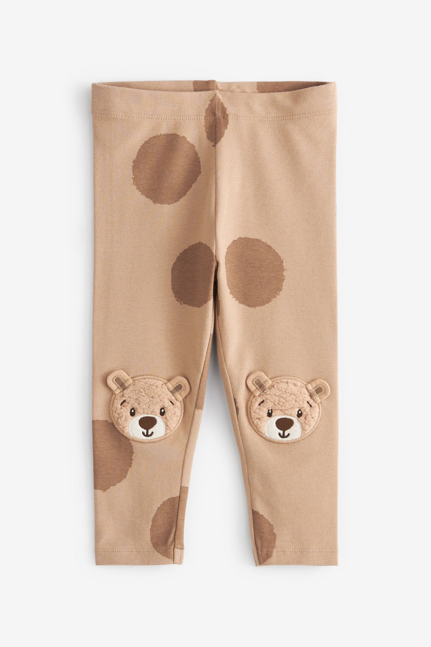 |BabyGirl| Leggings Bordadas - Urso Marrom (3meses-7anos)