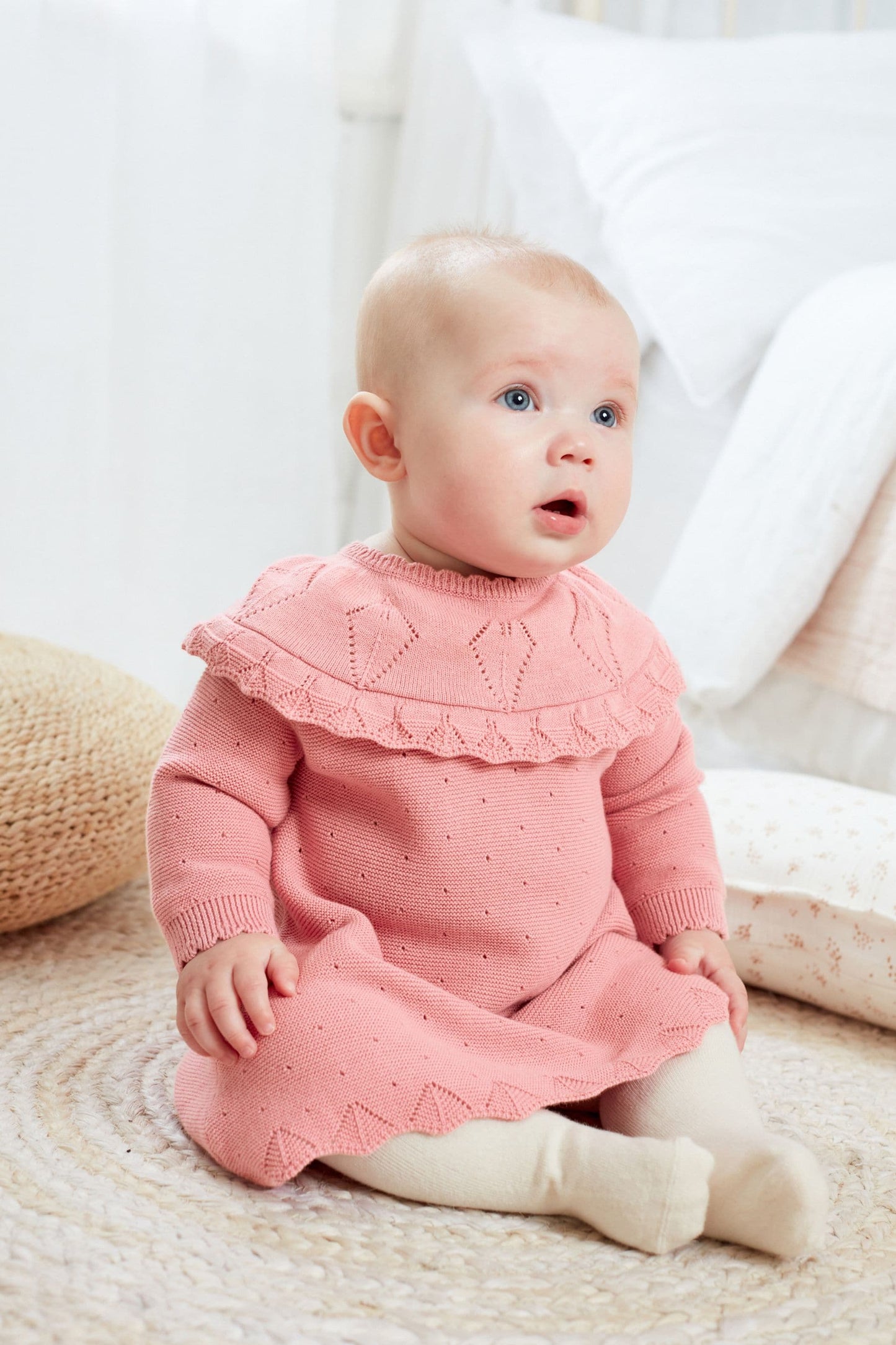 |BabyGirl| Vestido de Malha - Rosa - (0meses-2anos)