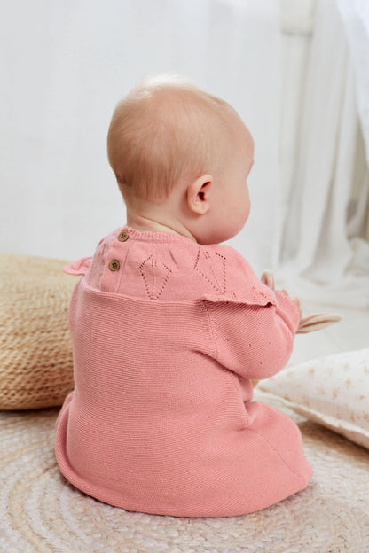 |BabyGirl| Vestido de Malha - Rosa - (0meses-2anos)