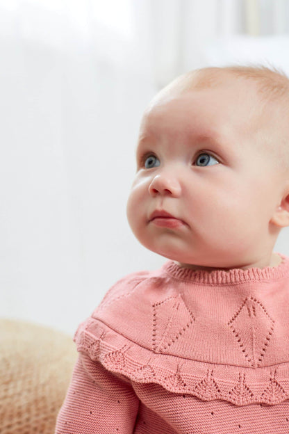 |BabyGirl| Vestido de Malha - Rosa - (0meses-2anos)