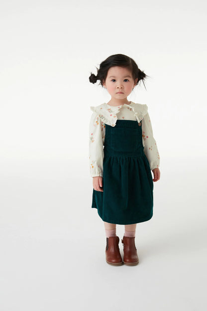 |BabyGirl| Vestido Jardineira Pinafore - Verde - (3meses-8anos)