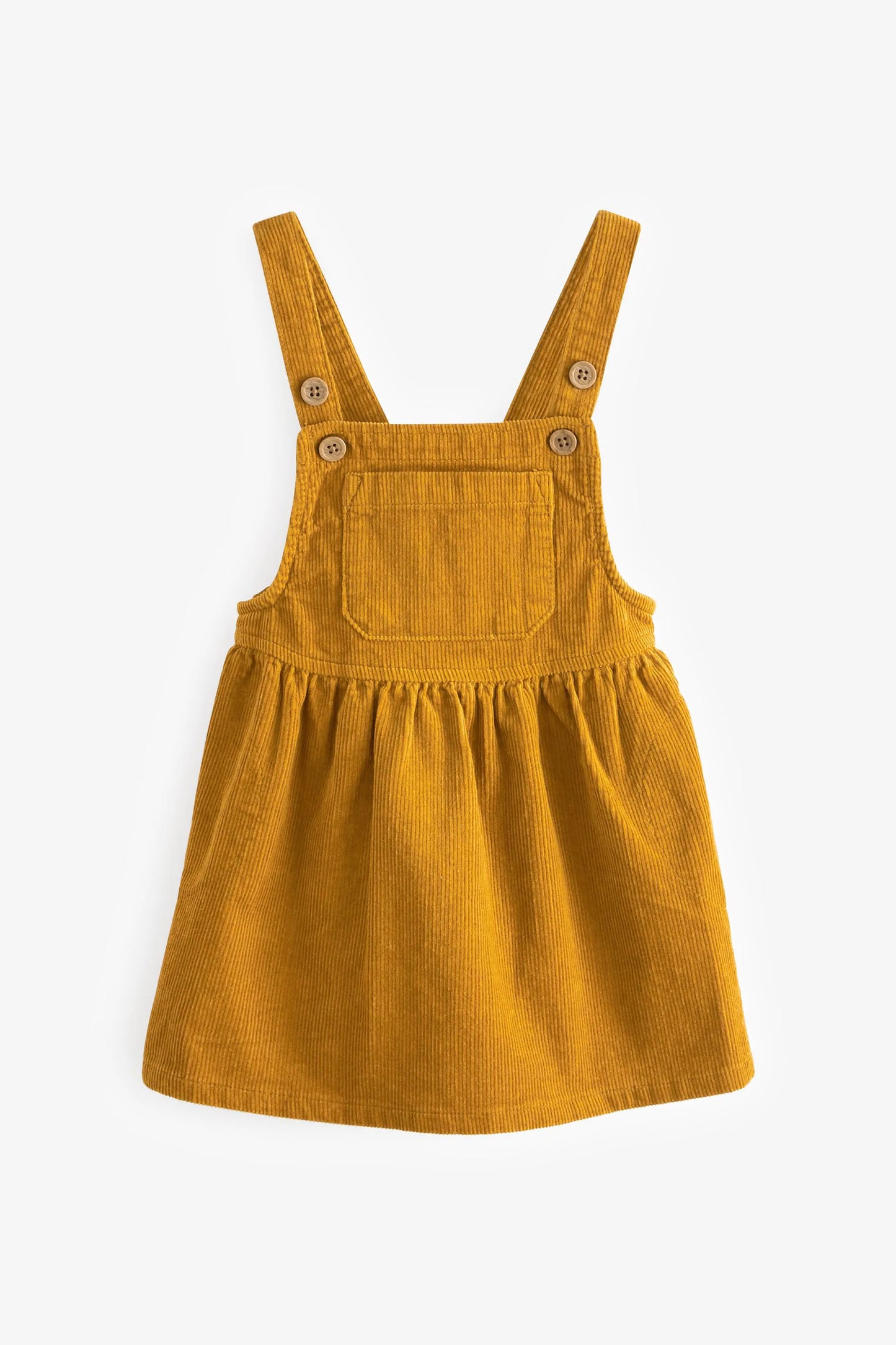 |Niña| Vestido con pechera - Amarillo ocre - (3 meses-8 años)