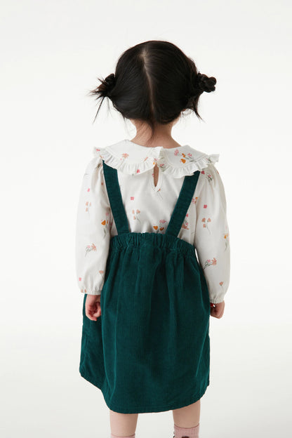 |BabyGirl| Vestido Jardineira Pinafore - Verde - (3meses-8anos)