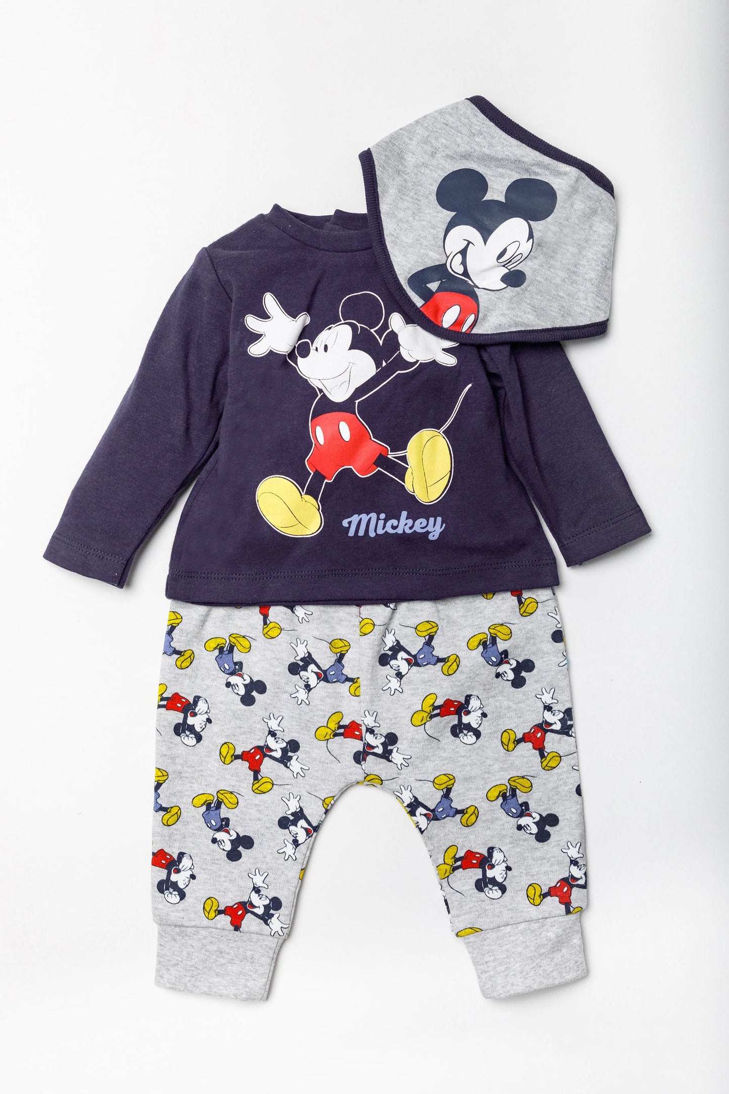 Disney - Conjunto de camiseta, babeiro e legging Mickey Mouse