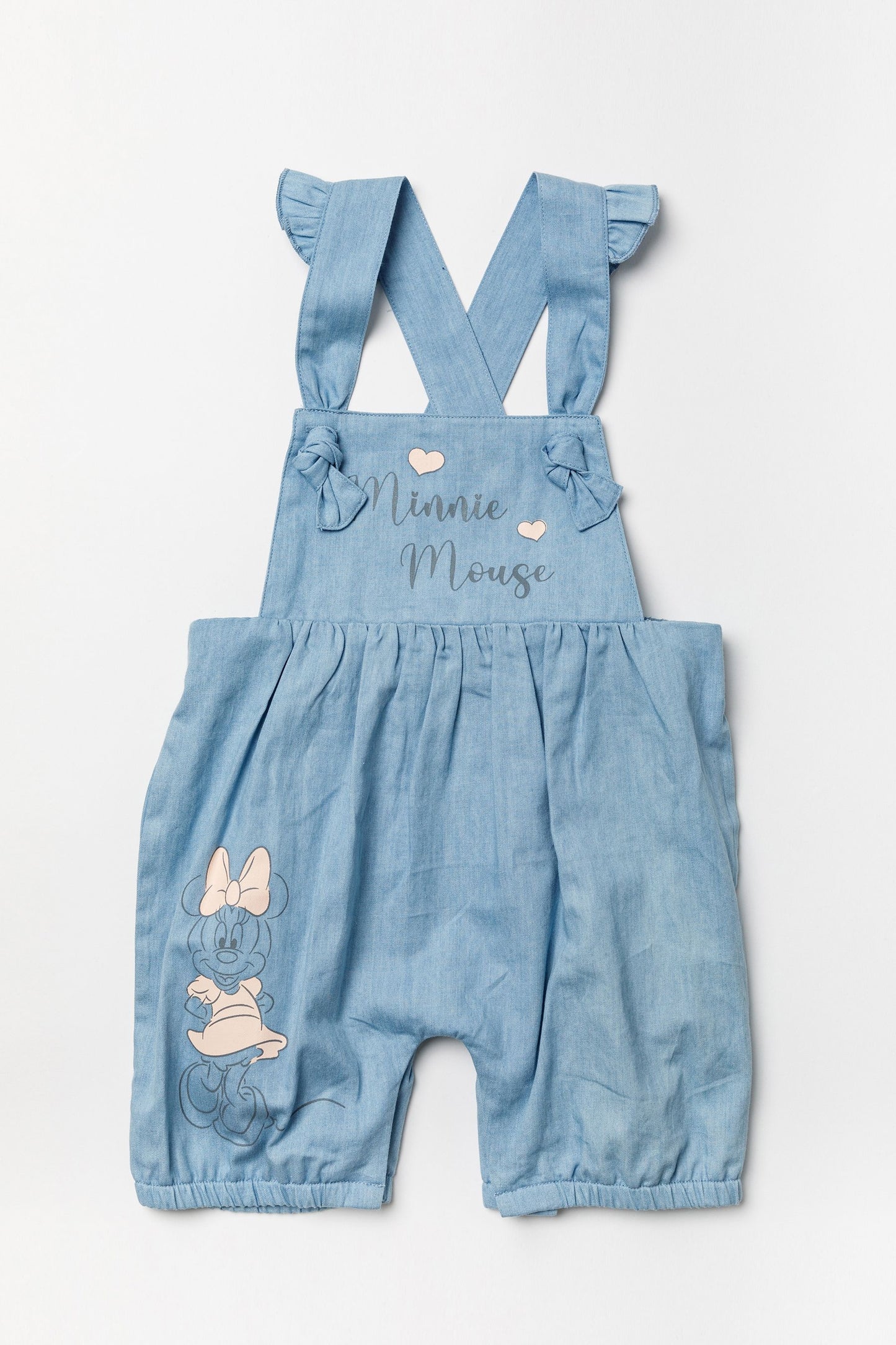 Disney - Conjunto de jardineira chambray com bodysuit