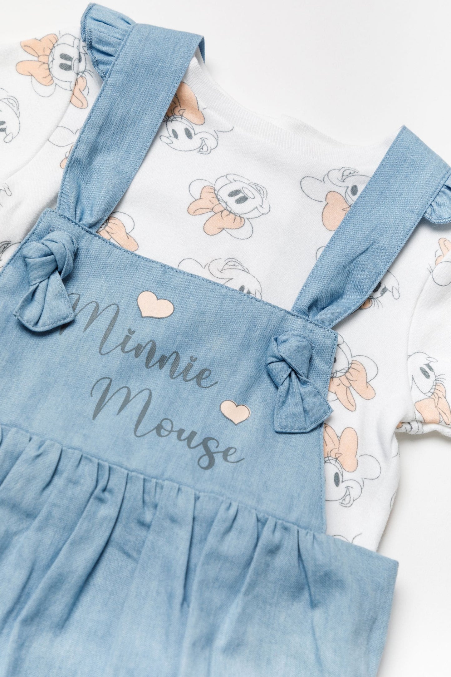 Disney - Conjunto de jardineira chambray com bodysuit