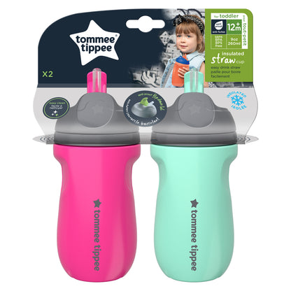 Tommee Tippee biberón con pajita 12m+ 2Pk