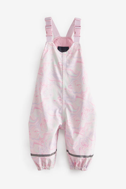 |Niña| Mono impermeable con estampado de mármol - Rosa (3 meses-7 años)