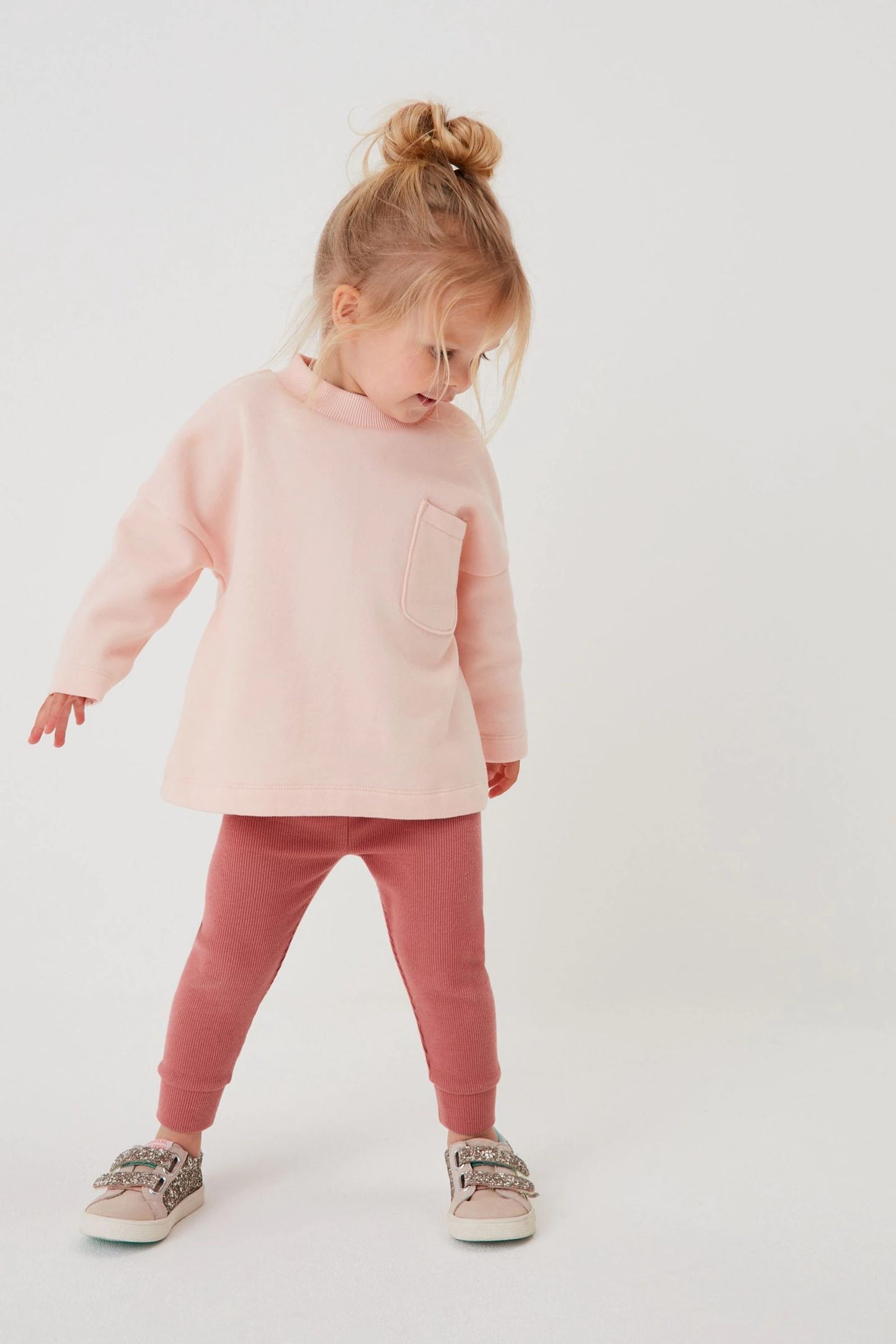 |Niña| Conjunto de sudadera y leggings - Rosa (3 meses-7 años)