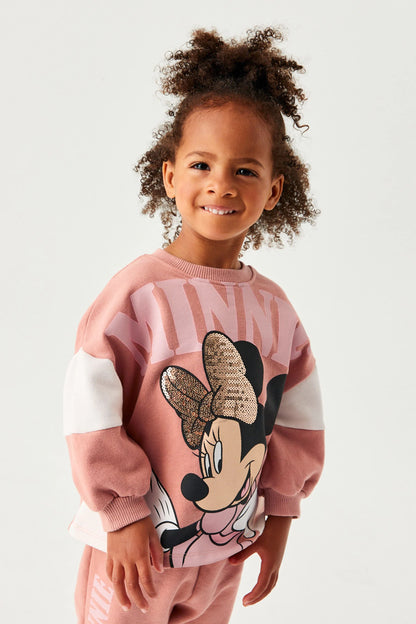 |Niña| Conjunto de sudadera Minnie de Disney - Rosa - (3 meses-7 años)