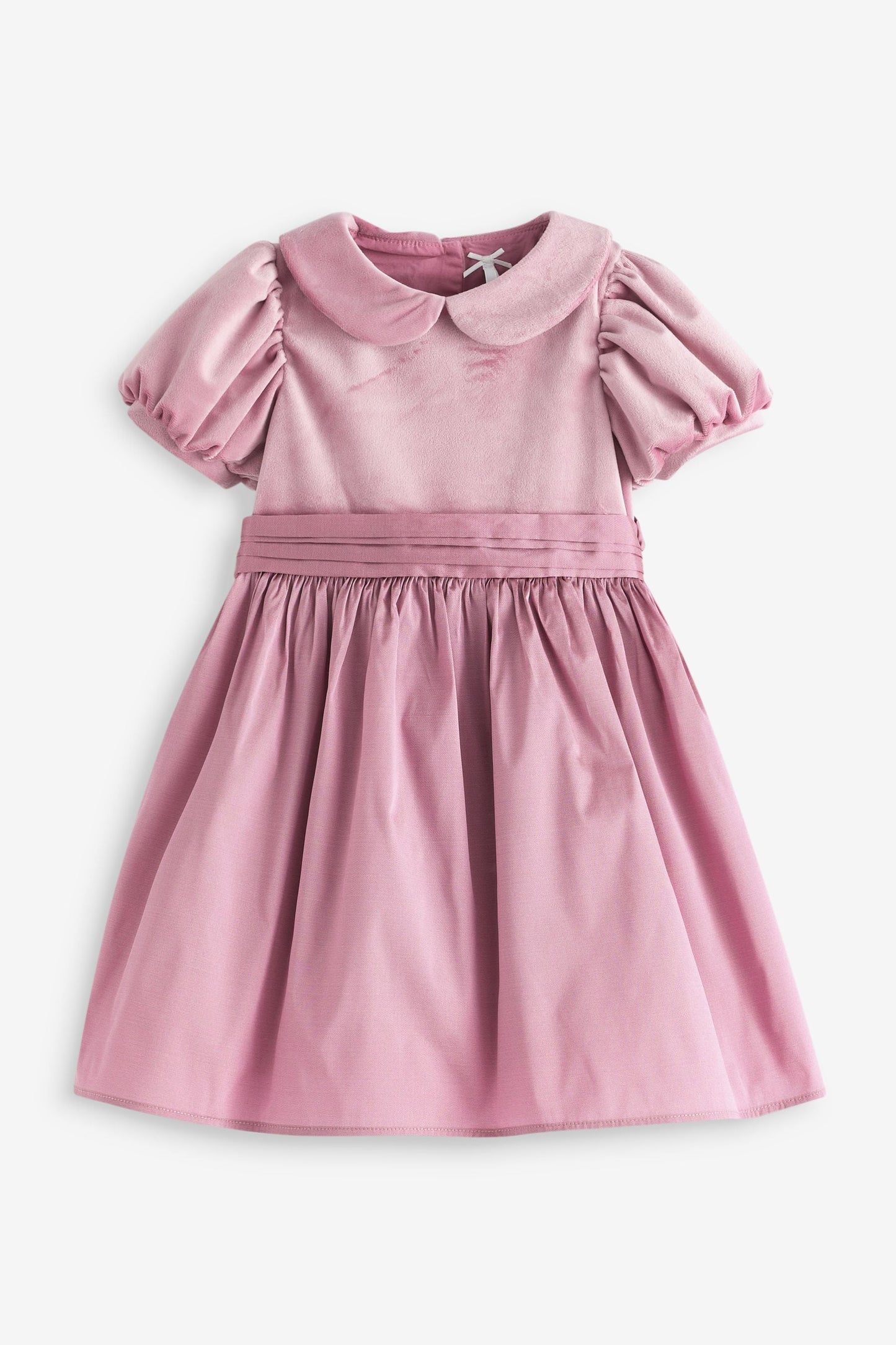 |BabyGirl| Vestido de Baile de Veludo e Tafetá - Rosa (3meses-8anos)