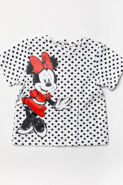 Disney - Conjunto de top, shorts e faixa de cabelo Minnie Mouse