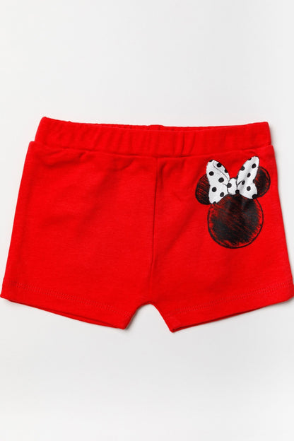 Disney - Conjunto de top, shorts y diadema de Minnie Mouse