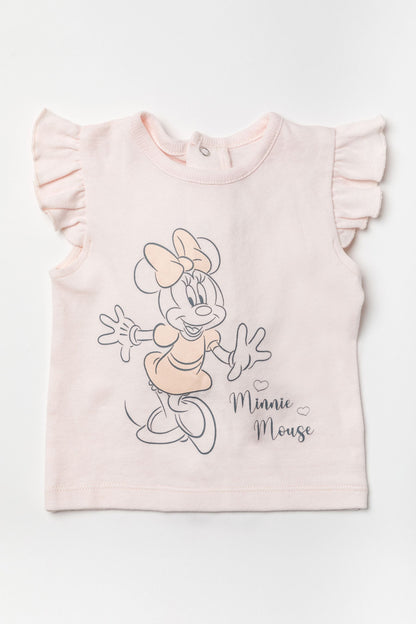 Disney - Conjunto de camiseta y pantalón corto de Minnie Mouse