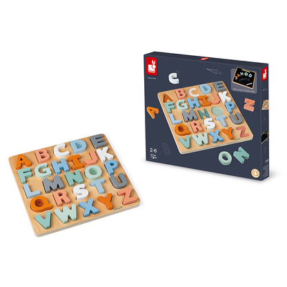 Janod Sweet Cocoon Alphabet Puzzle - Juguete de madera