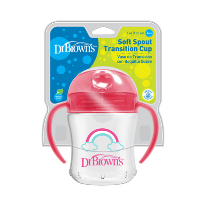 Dr Brown's Soft-Spout de Transição Copo Rosa Deco 180ml